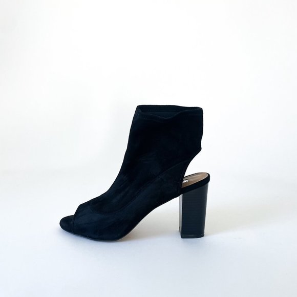 INC International Concepts Womens Kayden Fabric Peep Toe Ankle Black - 7… - Picture 1 of 7